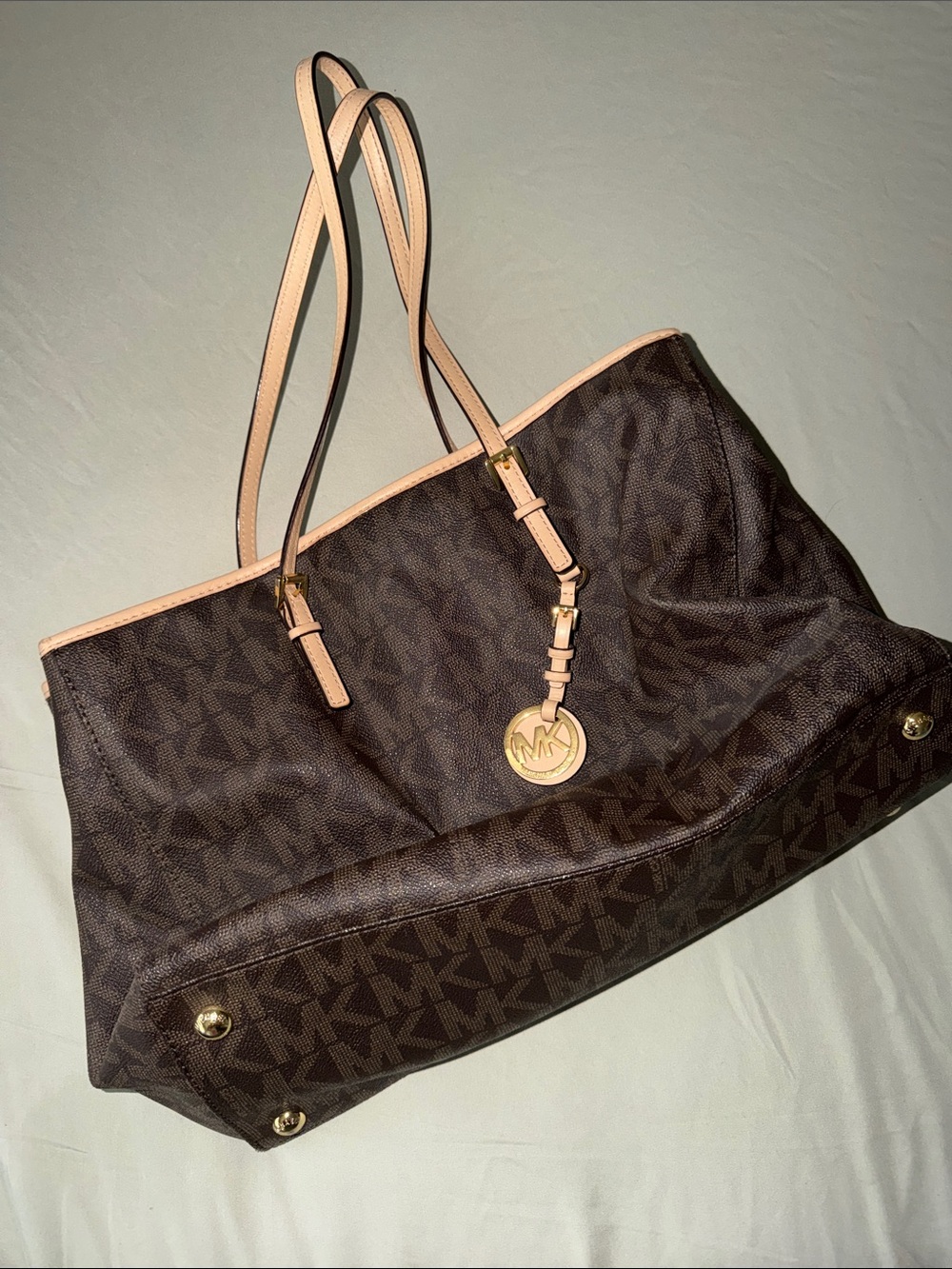 Michael Kors Dark Brown Monogram Tote